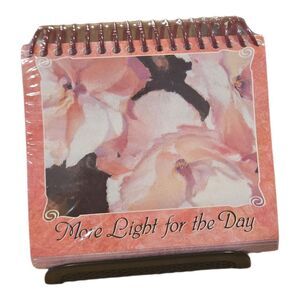 Floral Desk Calendar Pink White Design perpetual calendar More Light Womens New